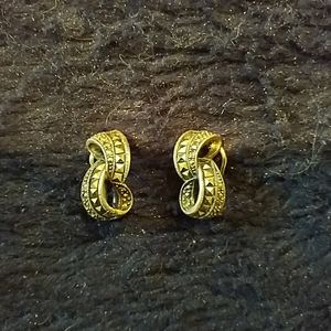 Sterling Silver Marcasite Earrings New